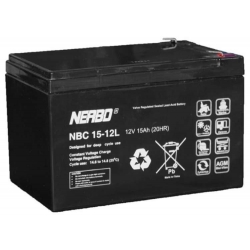 Akumulator AGM NERBO NBC 15-12L (12V 15Ah)