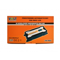 Prostownik automatyczny VOLT 20A LCD 12V/24V